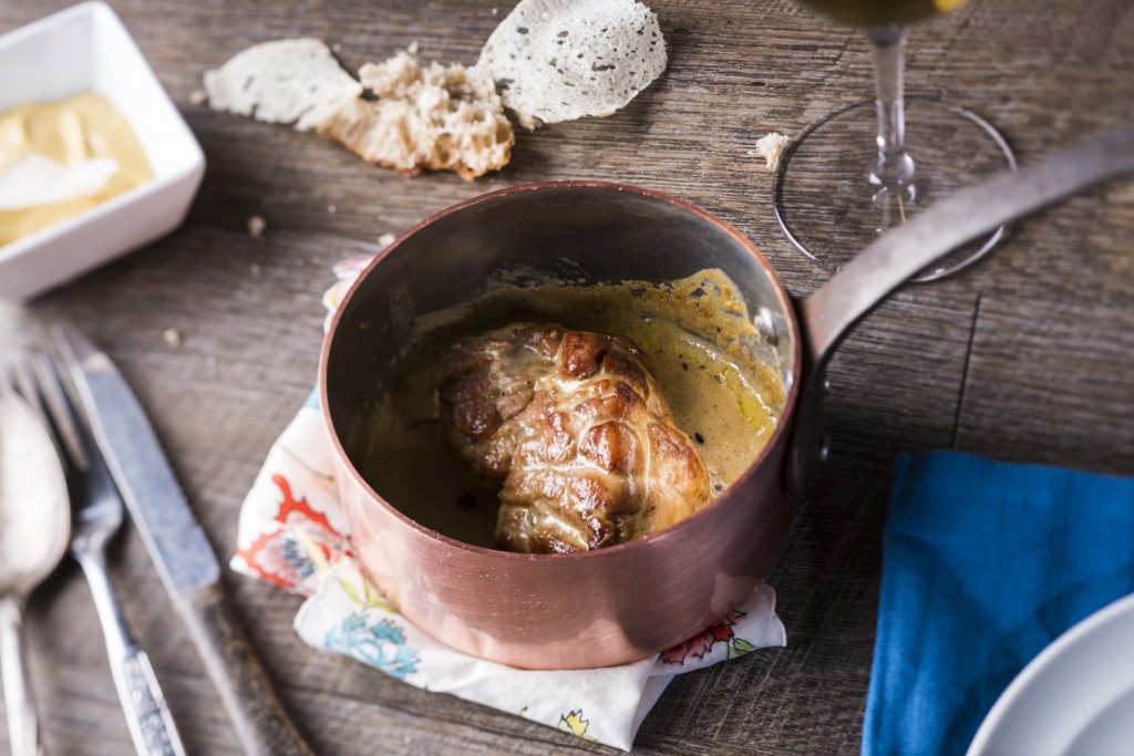 Veal Sweetbread Fricassee With Cream And Dijon Mustard
